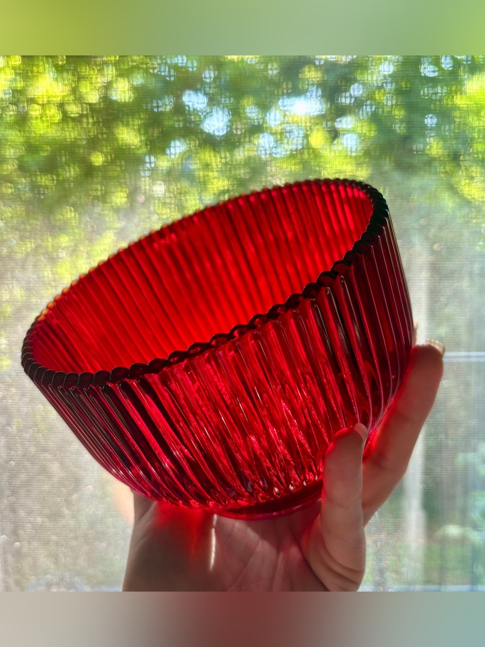 Vintage 1930’s Anchor Hocking Ruby red serving bowl